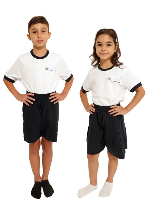 T-SHIRT MEZZA MANICA PRIMARIA MIELE IL CAPITANO SCUOLA | A15383 15383BIANCO